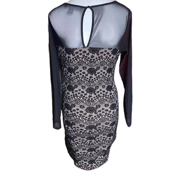 Motherhood Black Dress Mesh Sleeves & Top Size M - Picture 4 of 8